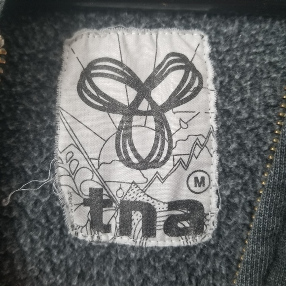Tna aritzia unisex grey tna spellout zip up hoodie - Picture 3 of 10